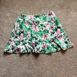 Floral Green and Pink Women's golf Skirt